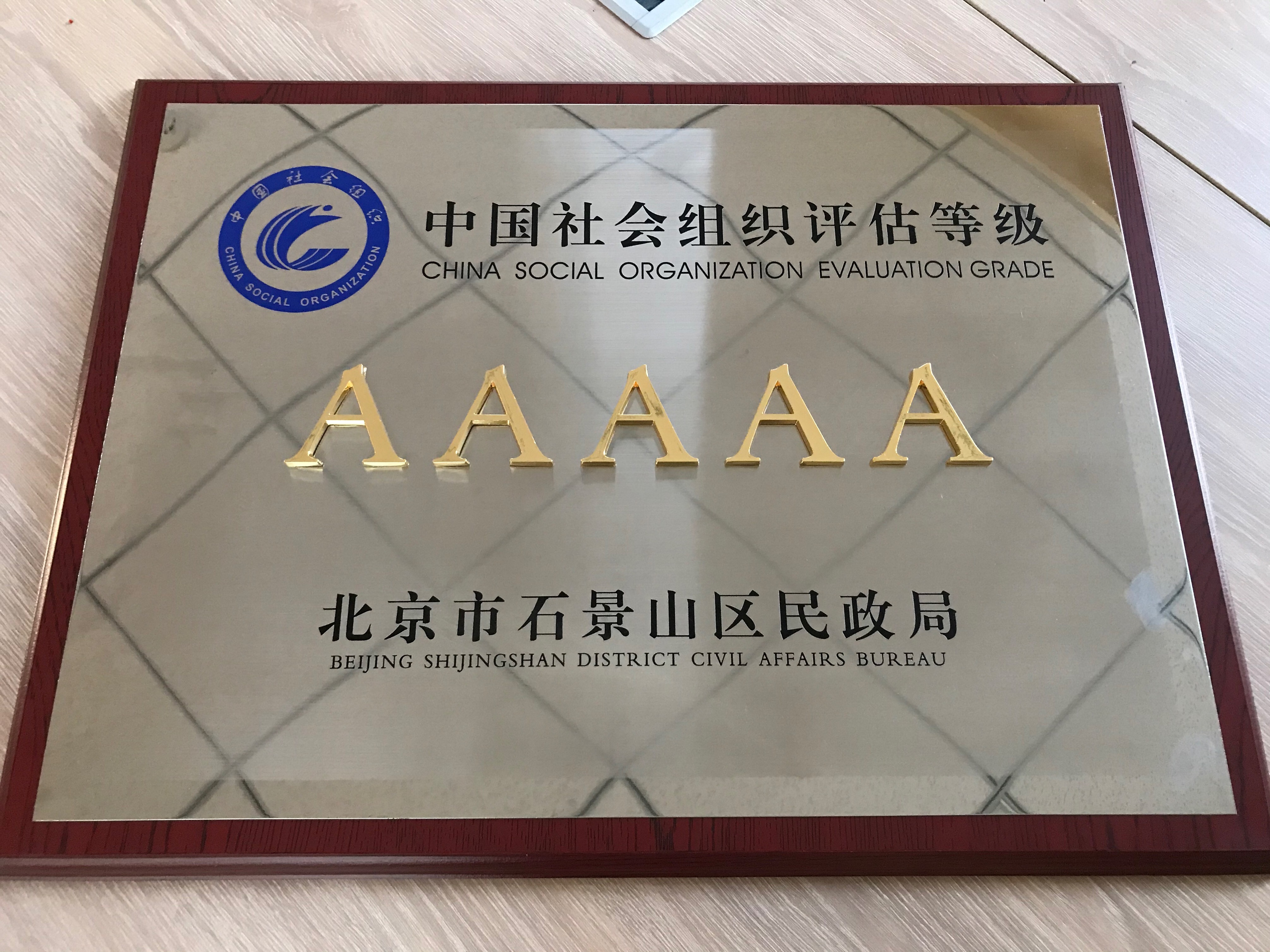 A级中国社会组织荣誉称号